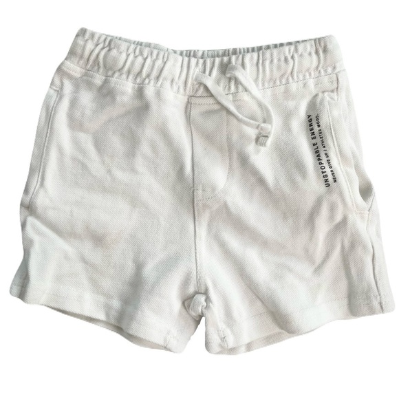 Zara White Casual Shorts with Drawstring Waistband - Picture 1 of 3